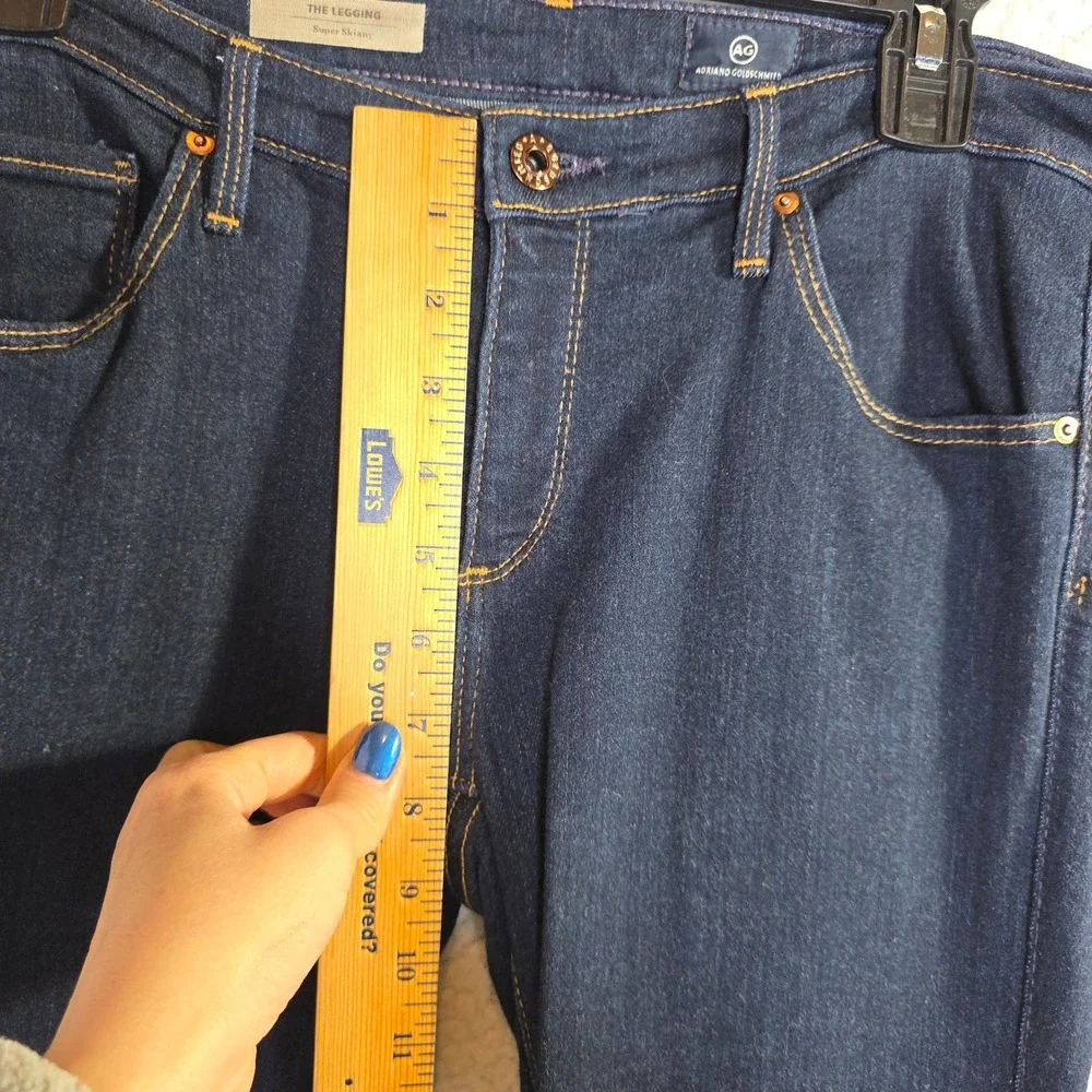 AG Adriano Goldschmied The Legging Super Skinny Jeans Dark‎ Wash Size 30R Sexy